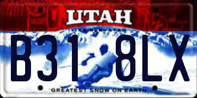 UT license plate B318LX