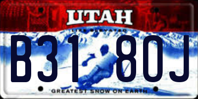 UT license plate B318OJ