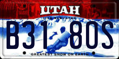 UT license plate B318OS