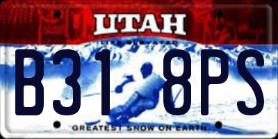 UT license plate B318PS