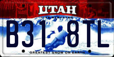 UT license plate B318TL