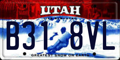 UT license plate B318VL