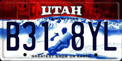 UT license plate B318YL