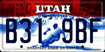 UT license plate B319BF