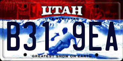UT license plate B319EA