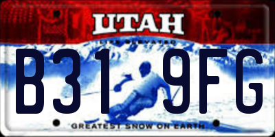 UT license plate B319FG