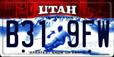 UT license plate B319FW