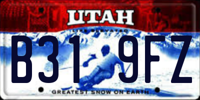 UT license plate B319FZ