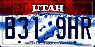 UT license plate B319HR