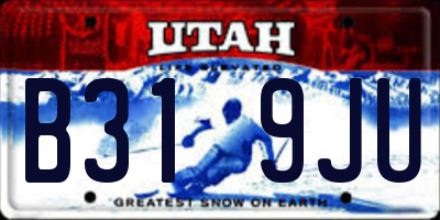 UT license plate B319JU