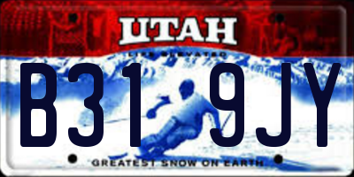 UT license plate B319JY