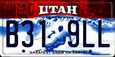 UT license plate B319LL