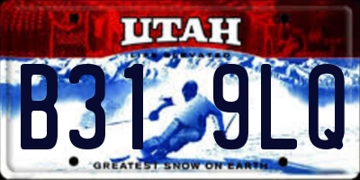 UT license plate B319LQ