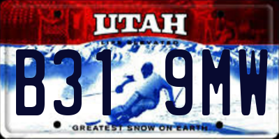 UT license plate B319MW