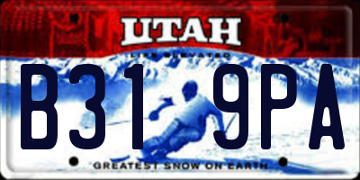UT license plate B319PA