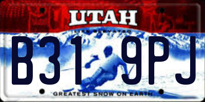 UT license plate B319PJ