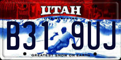 UT license plate B319UJ