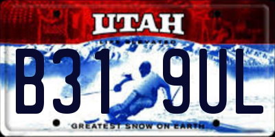 UT license plate B319UL