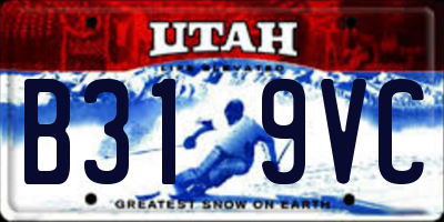 UT license plate B319VC