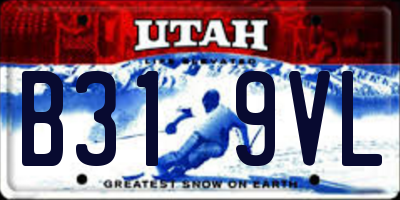 UT license plate B319VL