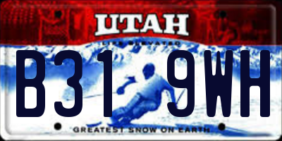 UT license plate B319WH