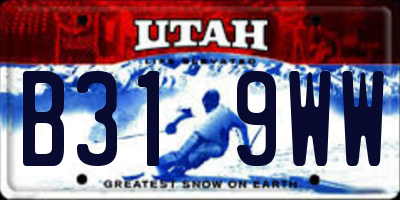 UT license plate B319WW
