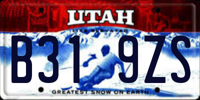 UT license plate B319ZS