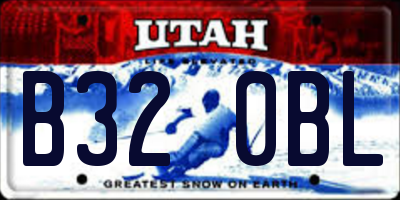 UT license plate B320BL