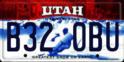 UT license plate B320BU