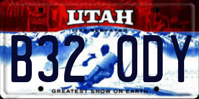 UT license plate B320DY