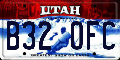 UT license plate B320FC