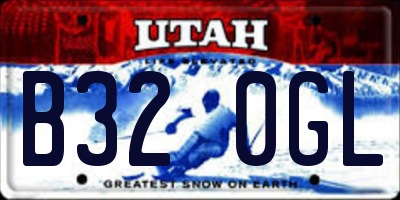 UT license plate B320GL