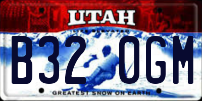 UT license plate B320GM
