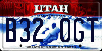 UT license plate B320GT