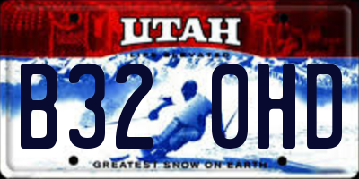 UT license plate B320HD