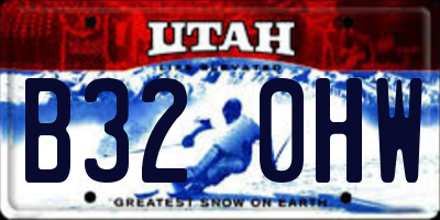 UT license plate B320HW