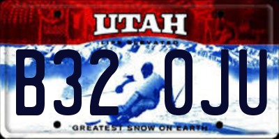 UT license plate B320JU