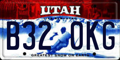 UT license plate B320KG