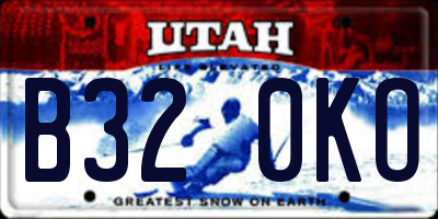 UT license plate B320KO