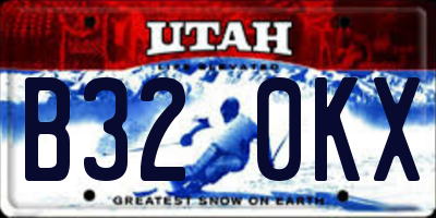 UT license plate B320KX