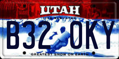 UT license plate B320KY