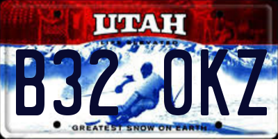 UT license plate B320KZ