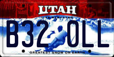 UT license plate B320LL