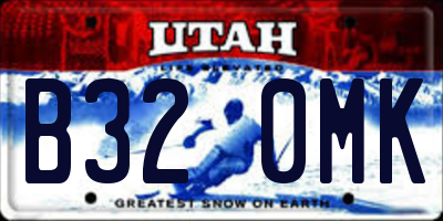 UT license plate B320MK