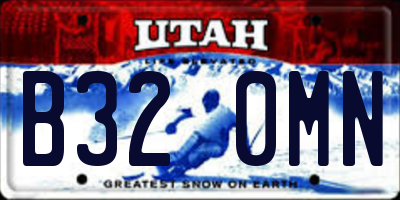 UT license plate B320MN