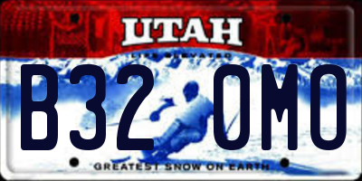 UT license plate B320MO