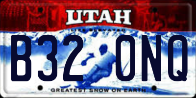 UT license plate B320NQ