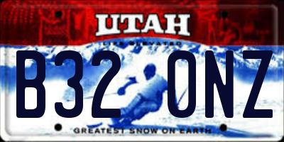 UT license plate B320NZ