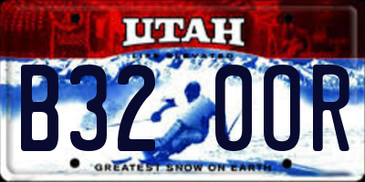 UT license plate B320OR