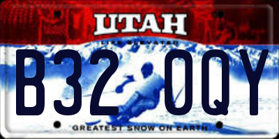 UT license plate B320QY